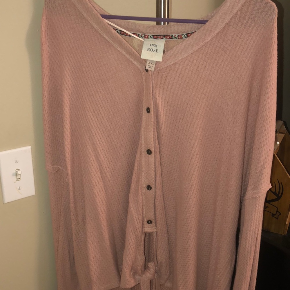Knox Rose pink long sleeve shirt size XXL